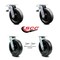 Service Caster 8 Inch Phenolic Caster Set with Roller Bearings 2 Brakes 2 Swivel Locks SCC SCC-TTL30S820-PHR-2-BSL-2 - alternate 4